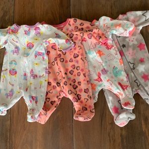 Garanimals Baby Girl Footed Pajamas